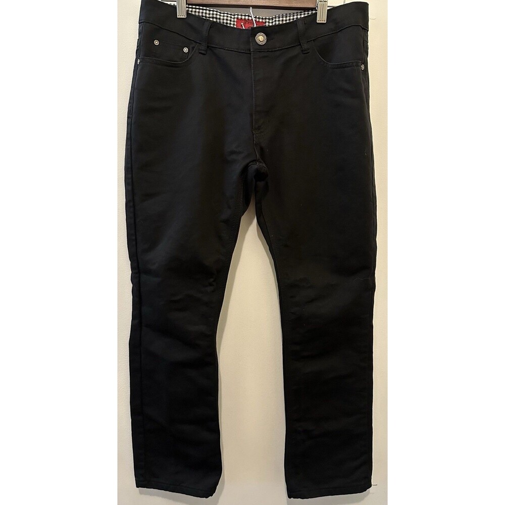 Patron Cito Men’s Black Chino Pants 34x30 Slim Straight Casual Cotton